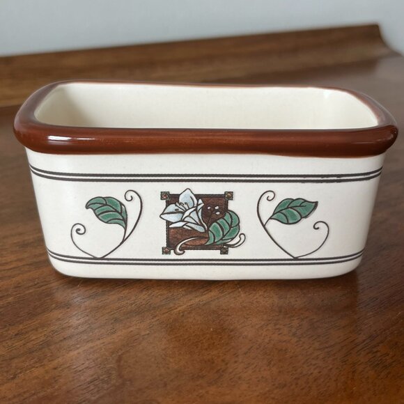 Pfaltzgraff "Mission Flower" Sugar Packet Holder Toothpick Business Card Retired - Picture 5 of 7